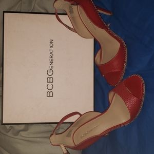 BCBGeneration Read Leather Peep Toe shoe